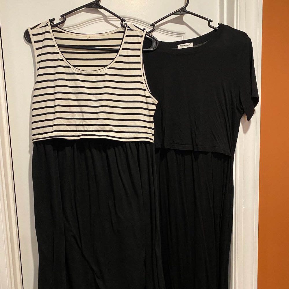 Lot of two maternity/nursing dresses size L